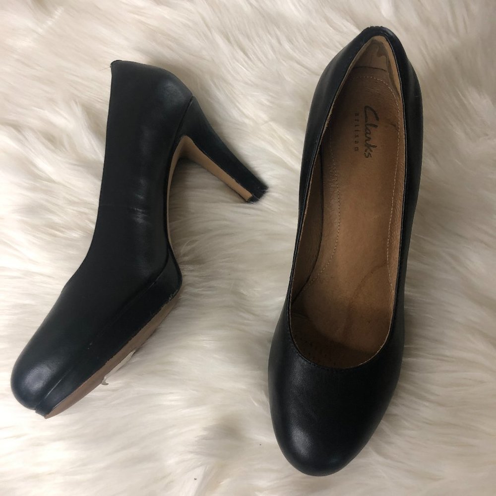 Clarks Artisan Black Femmes Heels SZ 9